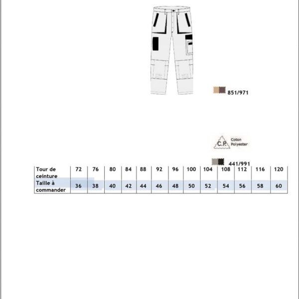 Pantalon de travail qualité top 300g/m2 valais suisse pas cher prix – Image 4