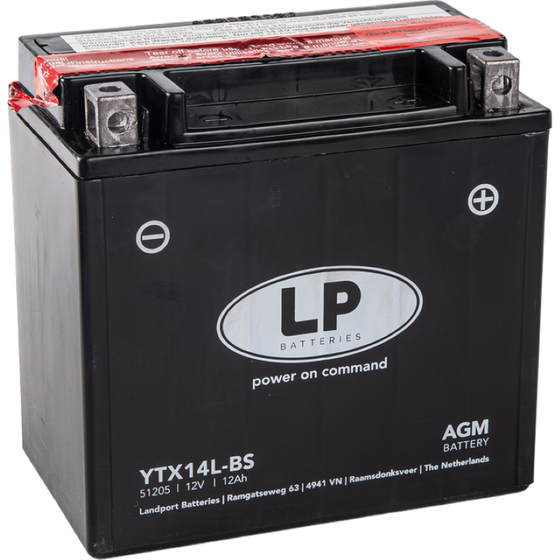YTX14L-BS Batterie moto AGM 12v 12AH 190A Valais suisse sion conthey  qualité Yuasa, Landport, fullbat · aitecbatteries